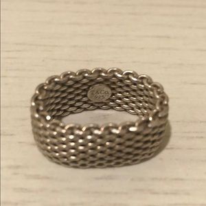 Authentic Tiffany Somerset Mesh Ring.
